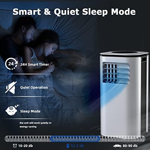 ARLIME Portable Air Conditioners 9000 BTU Cools up to 350 Sq. Ft., Portable AC Unit with Remote Control, Floor Air Conditioner with Window Kit For Room, Office, Dorm, Bedroom