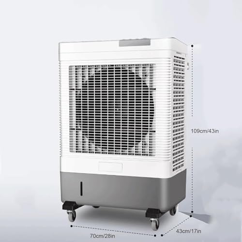 Portable Evaporative Cooler, Swamp Cooler with 3 Speeds, Extra Large Water Tank, Quiet Air Conditioner for Office, Room, and Outdoor Use