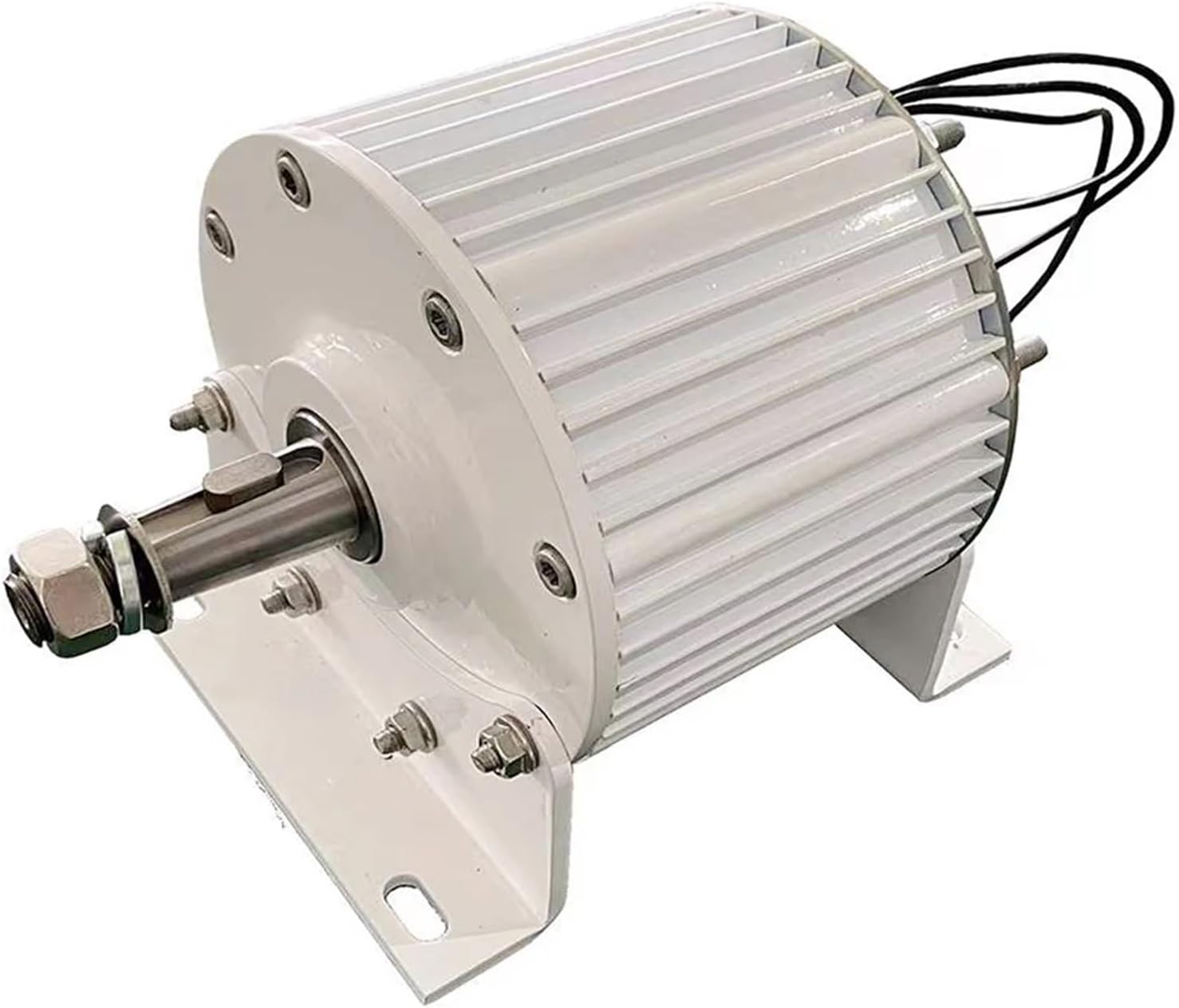 Wind Turbines, High Efficiency 20KW 48V 96V 240V 380V Electric Low RPM 3 Phases AC Permanent Magnet Alternator Turbine Motor with Base(Taper Shaft_380V_25KW)