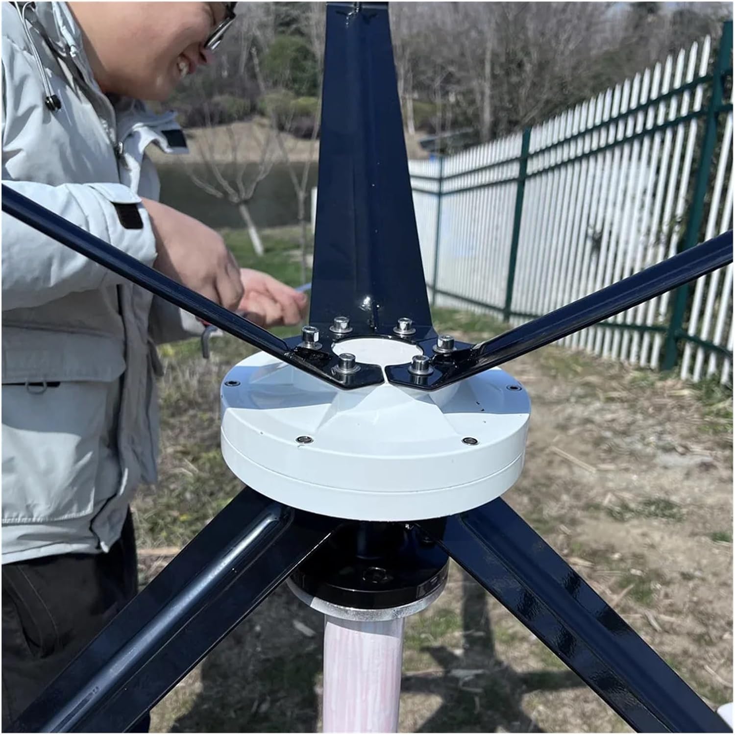 Wind Turbines, Vertical Wind Turbine nerator 1000w 12v 24v 48v 3 Phase with 3 Blades Home Use Low Wind Speed Starting Wind Turbines(1000W 12V)