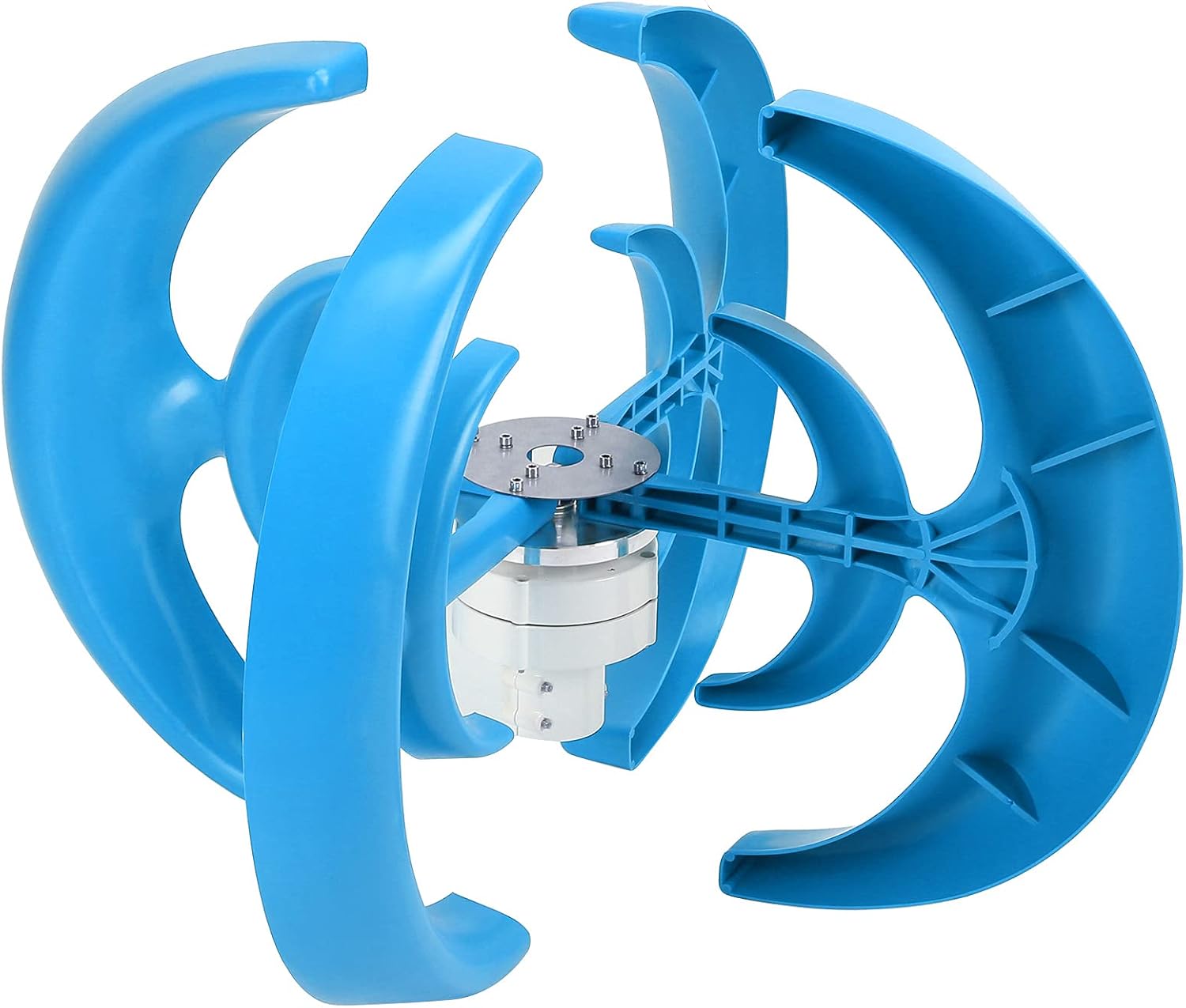 Generic 800W 4 Vanewing The Wind Kit Efficiently Generates Power for Boats, Cabins and Mobile Houses of Blue Alloy Steel + Plastic (48V)