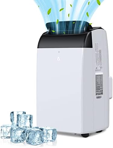 Portable Air Conditioner 14,000 BTU, Air Conditioner Unit 3-in-1 with Dehumidifier & Fan Functions, Cools Rooms up to 750 Sq Ft, Rolling Wheels, Window Mount Exhaust Kit, Low Noise, Sleep Mode
