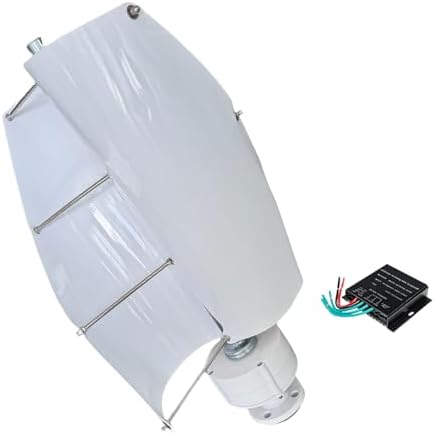 High-Efficiency 12000W Vertical Wind Turbine Kit, 12V/24V/48V with Charge Controller, 3 Phase AC Permanent Magnet Generator for Home, RV, Boat, Marine Power Solutions