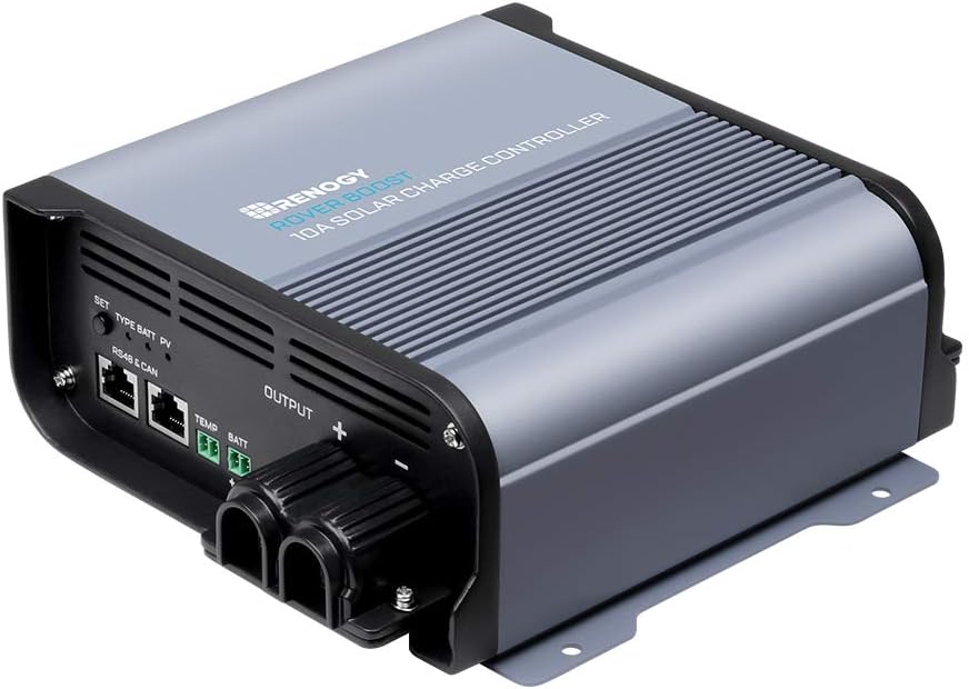 MPPT Solar Charge Controller & ONE Core Energy Monitor Bundle | 36V/48V 10A Smart Charging & Remote Wi-Fi Monitoring Panel for Golf Cart, RV, Boat, Off-Grid Power System