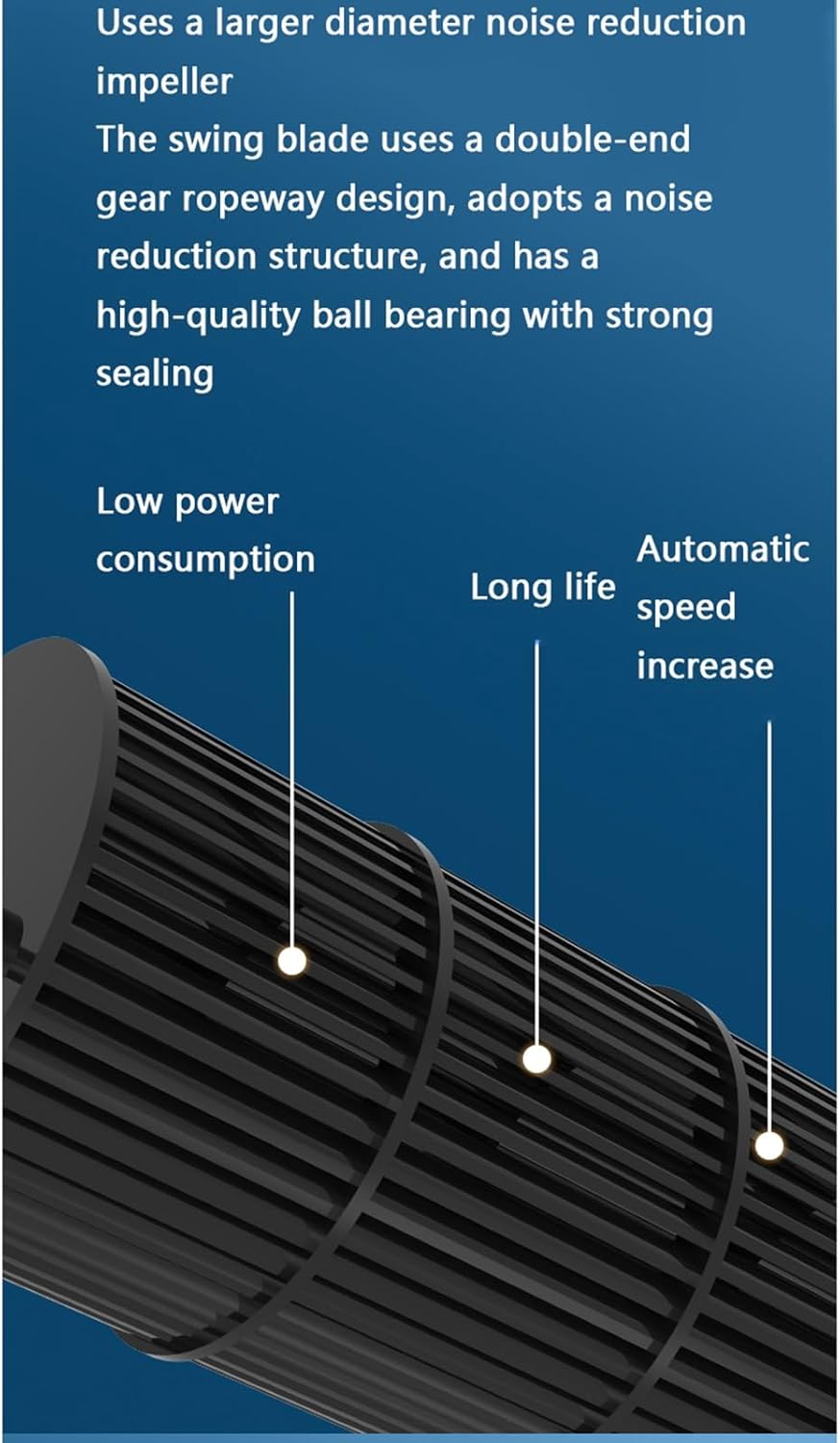 23 Inch, 35 Inch, 39 Inch Black Air Curtain Machine Supermarket Cold Storage Door Head Air Curtain Machine Natural Wind(150cm)