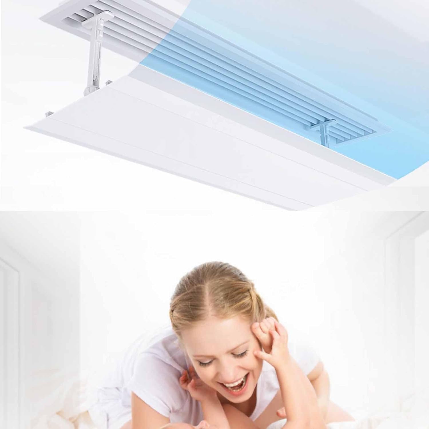 Adjustable Air Conditioner Windshield, Central AC Air Conditioner Deflector, Universal ac Vent Deflector, for Home, Office and Commercial Use