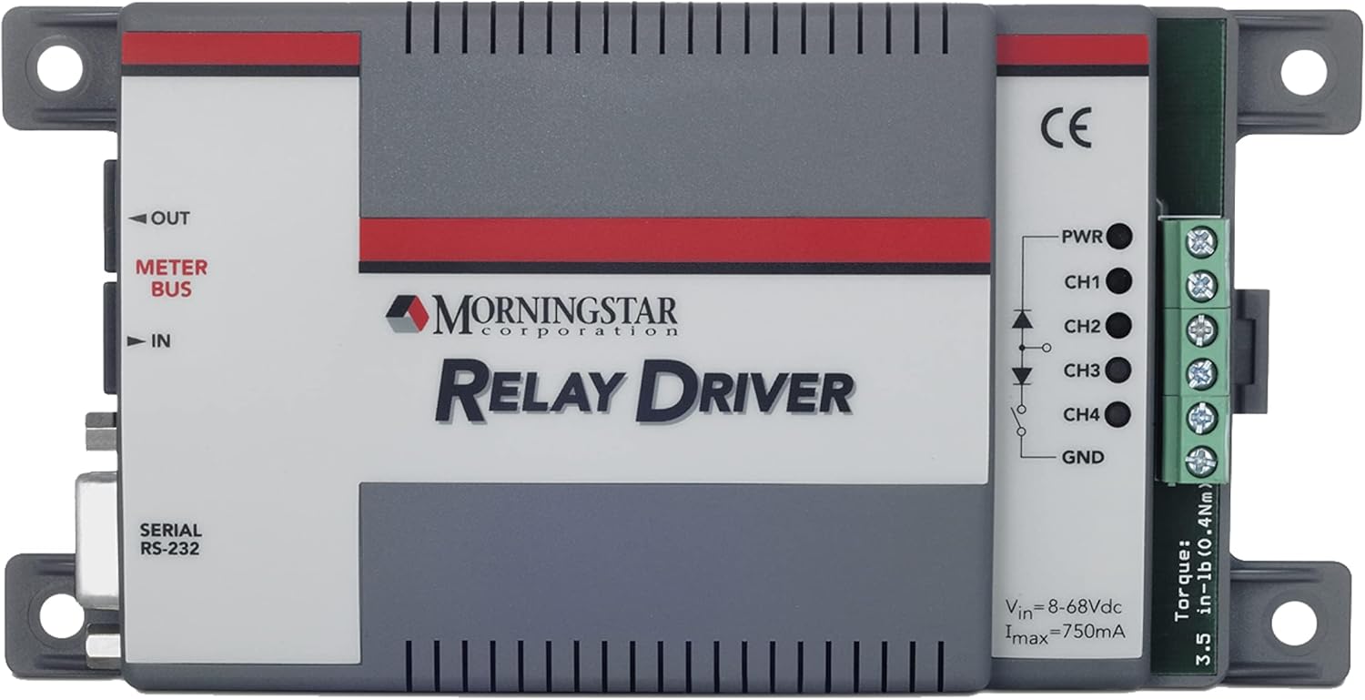 Morningstar Relay Driver (RD-1) - Programmable Logic Module - Provides High Level System Control Functions Including High/Low Voltage Alarms, Load Control & Generator Starts/Stops - Designed in USA