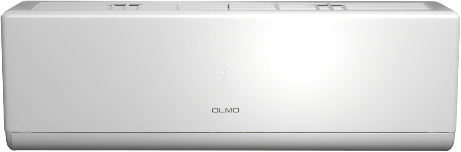 OLMO 12,000 BTU 115V Ductless Mini Split Air Conditioner & Heat Pump – 17.4 SEER2 – 16FT Installation Kit Included – Inverter System – Pre-Charged with R-32