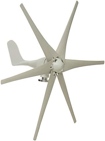 5000W Wind Generator+Controller 12V/24V/48V 6 Blade Black Wind Turbines Horizontal Home Powers Windmill Energy Turbines Charge,White,48v