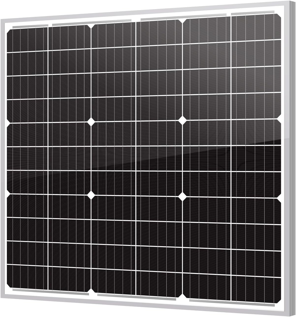 Newpowa 10BB 60 Watt 24 Volt Solar Panel High-Efficiency Monocrystalline PV Module Designed for 24V Off Grid System, Charge Your Battery of RV, Boat, Camper, Trailer, Gate Opener