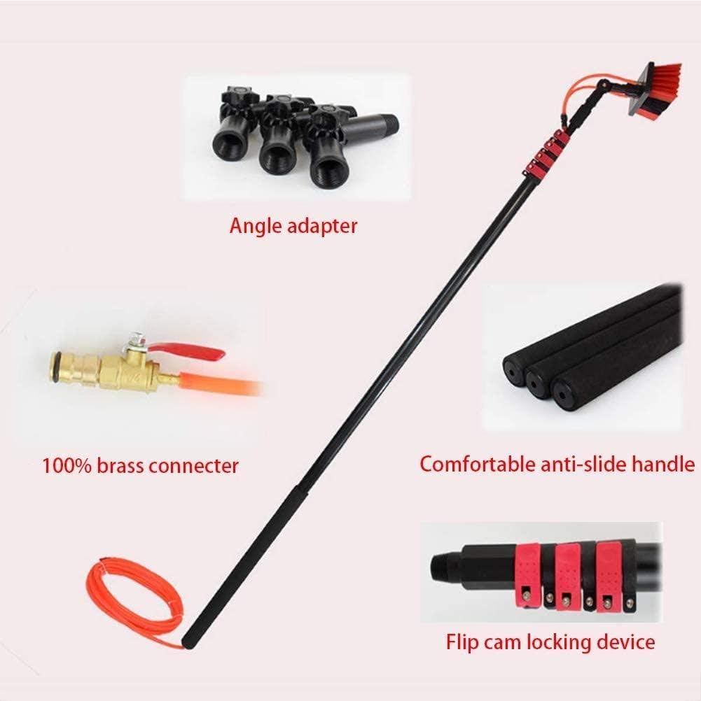 Water Fed Pole Kit, Solar Panel Cleaner, 3.6-11M Window and Solar Cleaning Pole Brush Window and Solar Panel Cleaning System Windows Cleaning & Washing Tool,24(12FT/3.6M