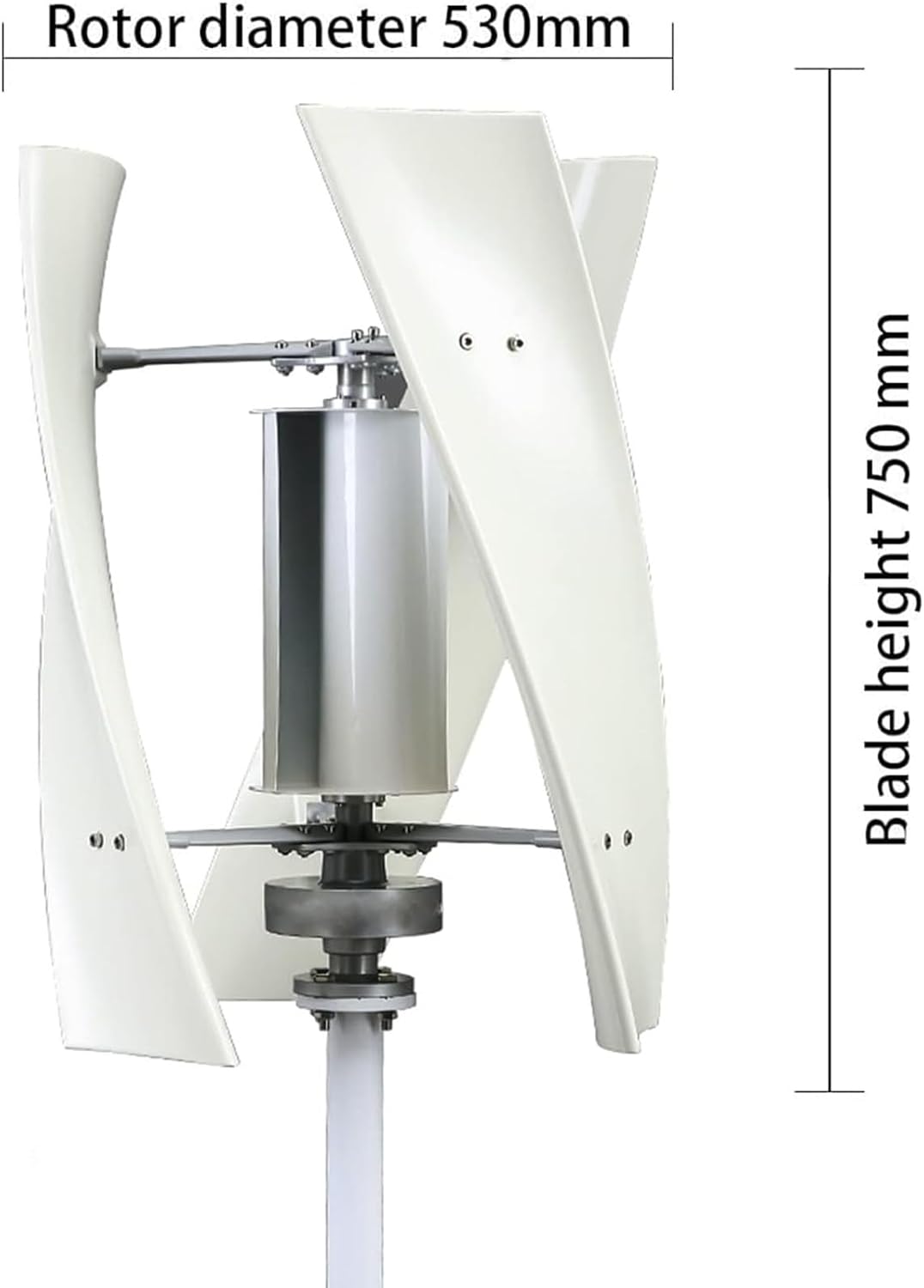 6000W Noiseless Vertical Wind Turbine - Magnetic Levitation Technology, Easy Installation & Repair, 12V Controller Included - Efficient Renewable Energy for Home Use