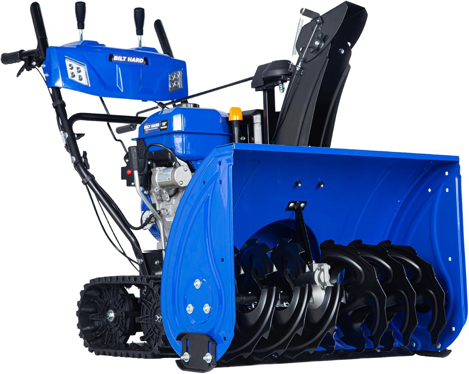 BILT HARD 30 in. 302cc Gas Powered Snow Blower with Corded Electric Start, Track Drive System, 2-Stage Self-Propelled Snow Blower with Steering Control and LED Light
