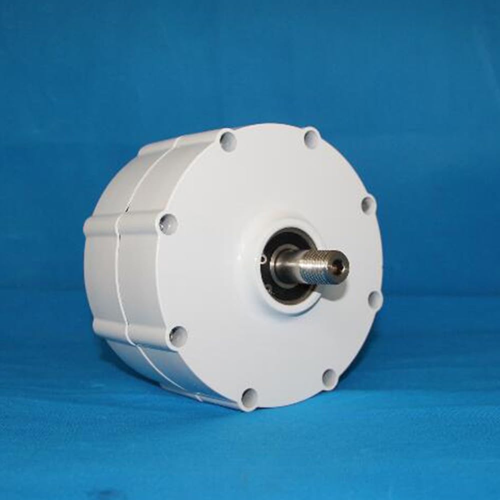 Wind Turbine, Wind Turbine and Water Turbine Low Speed 600W 800W 1000W 12V 24V 48V Gearless Permanent Magnet Generator Horizontal Wind Turbine(with Base,48V_600W)