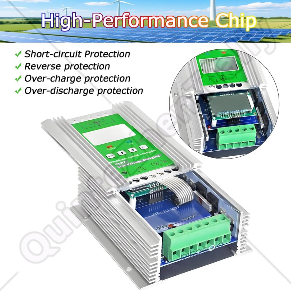 Wind Turbine Solar Hybrid Mppt Boost Regulator,Wind Solar Hybrid Charge Controller,Operating Ambient Temperature -20℃~50℃,for Horizontal/Vertical Axis Winds Turbines 10000W