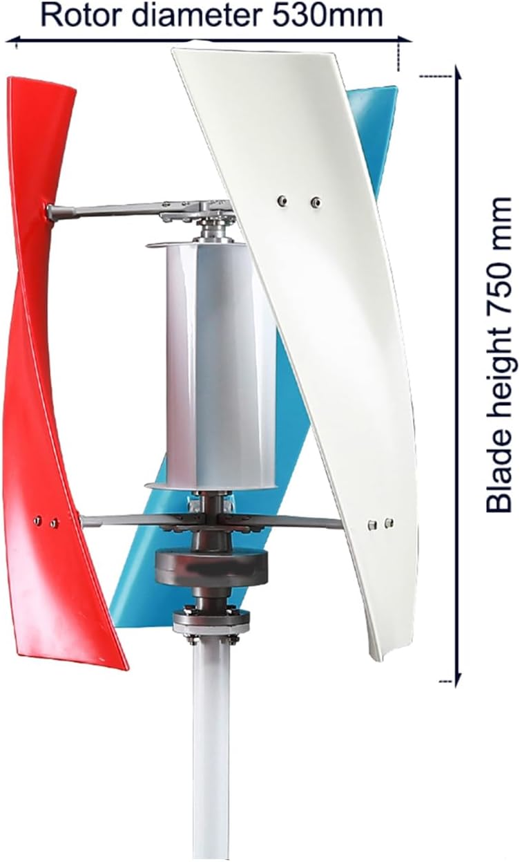 12000W 12V Wind Turbine Kit, 3-Blade Wind Power Generator with MPPT Controller, Adjustable Windward Direction & 2.5m/s Start Wind Speed, Suitable for Home, Farm, RVs, Boats