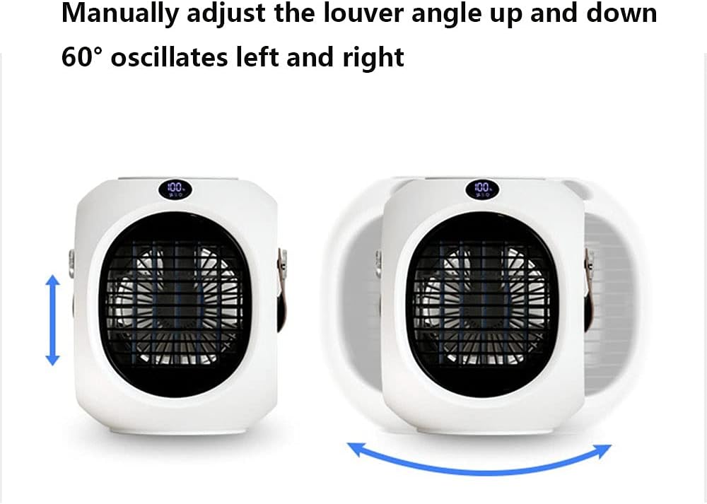 Cooling Fans Portable Air Conditioner, Personal Air Cooler with 3 Speeds for Room, Mini Air Conditioner Spray Fan Evaporative Air Cooler, Fan, Air Conditioner, Purifier, Night Light 4-in-1,for H