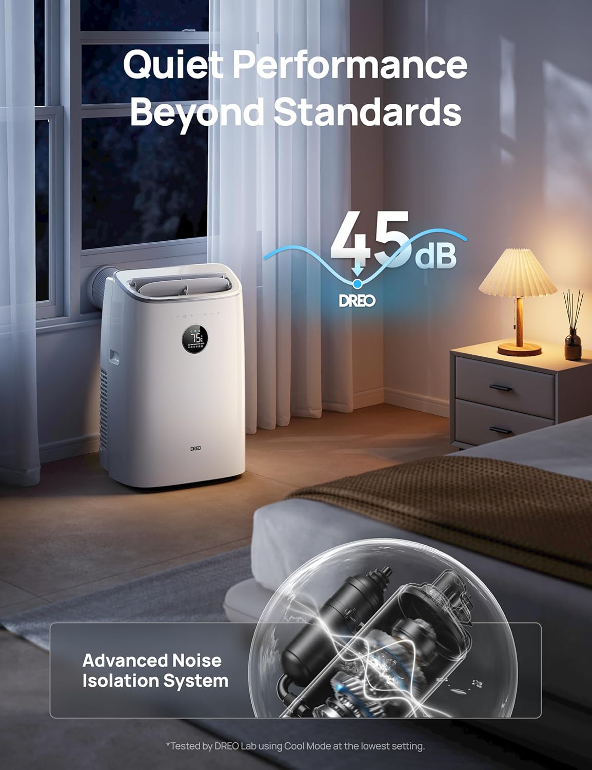 Dreo Portable Air Conditioners, 10,000 BTU Air Conditioner for Bedroom with Drainage-free Cooling, 45dB Quiet, APP/Voice/Remote, 24h Timer with Fan & Dehumidifier, Smart AC Unit for Room Indoors