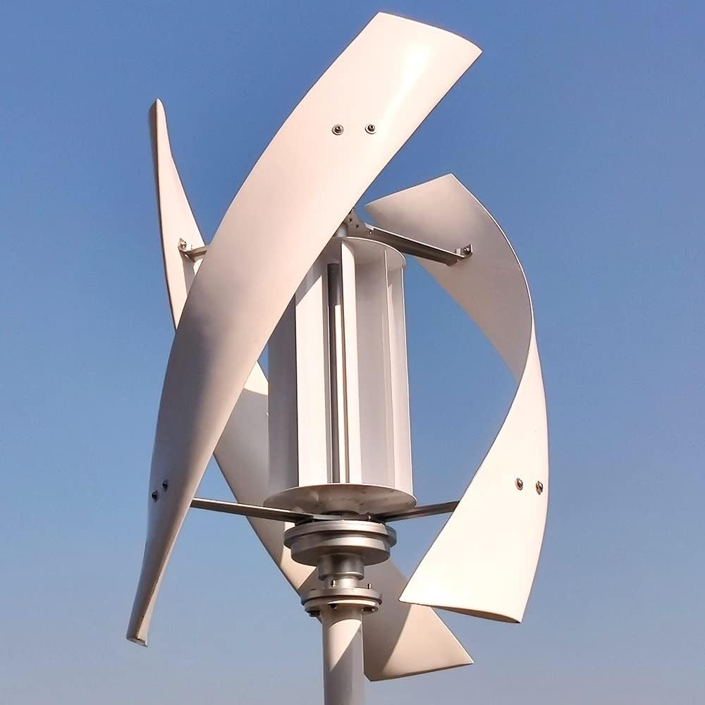 Wind Turbine, 2000w Vertical Axis Wind Turbine Generator Complete Set 48v Windmill AC Output Household Kit with Controller Inverter(48V)