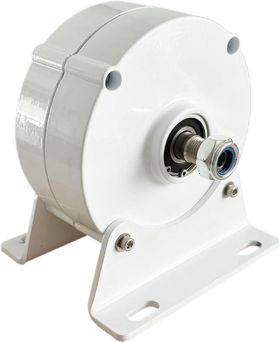 500W Wind Turbine Generators Kit 12V 24V 48V Gearless Permanent Magnet Generator Turbine Low Speed For Water Conservancy And Wind Power Household Industrial Energy(With Base,SINGLE SHAFT_48V)