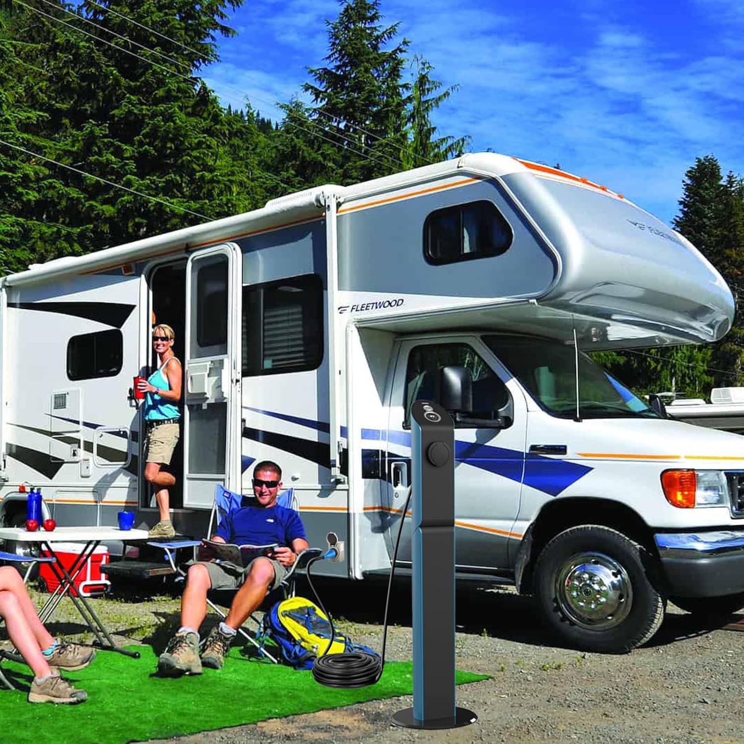 30 Amp Generator Cord and Power Inlet Box, 25FT Generator Cords 30 Amp,125V/250V Generator Power Cord NEMA L14-30P to L14-30R,Twist Lock Connector