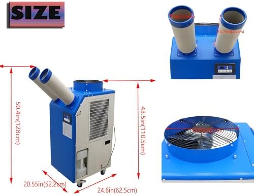 220V Commercial Industrial Air Conditioner Portable Industrial Spot Cooler Mobile Air Conditioner 780m³/h