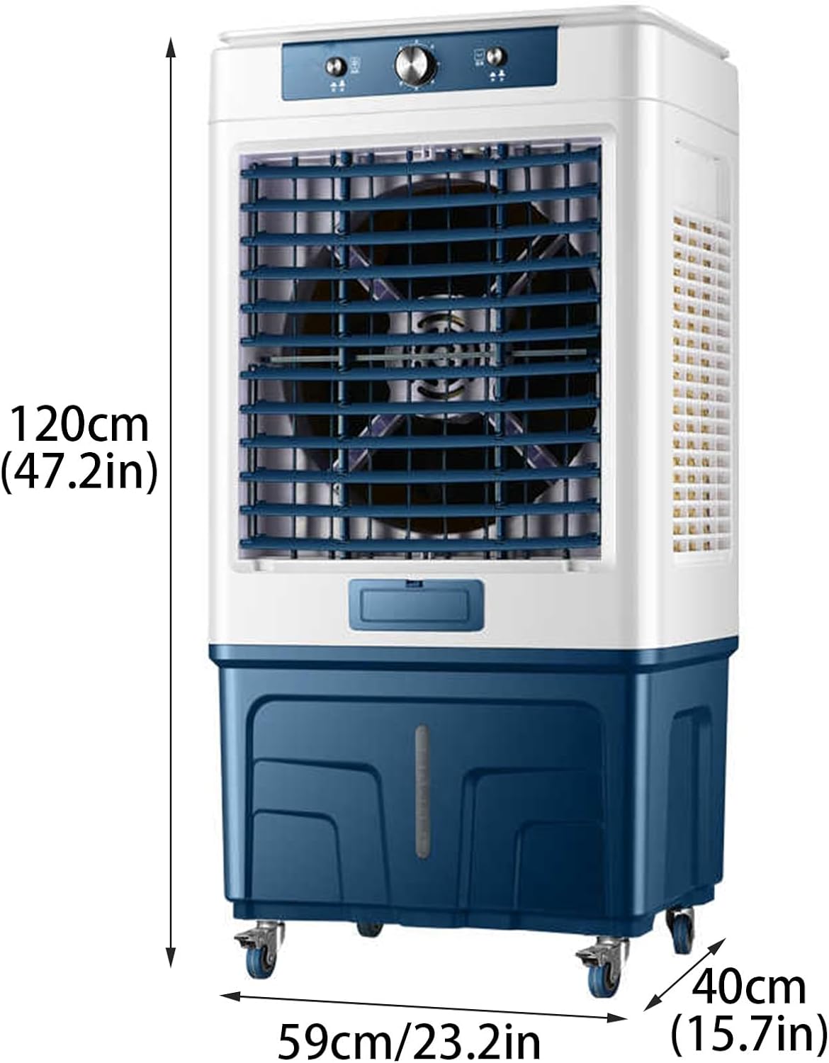 Evaporative Air Cooler, Portable Air Conditioners with Water Tank and 3 Speeds, 3 in 1 Fast Cooling Fan for Room Office Garage