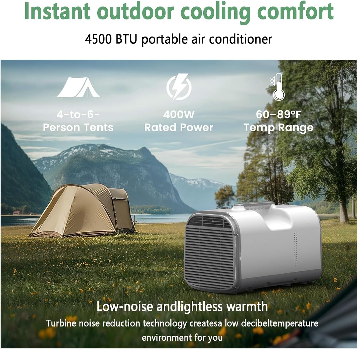 Portable Air Conditioners, Fast Cooling Dehumidifier, Fan Functions, Covers Up to 130 Sq. Ft., AC Suitable for Small Indoor Use