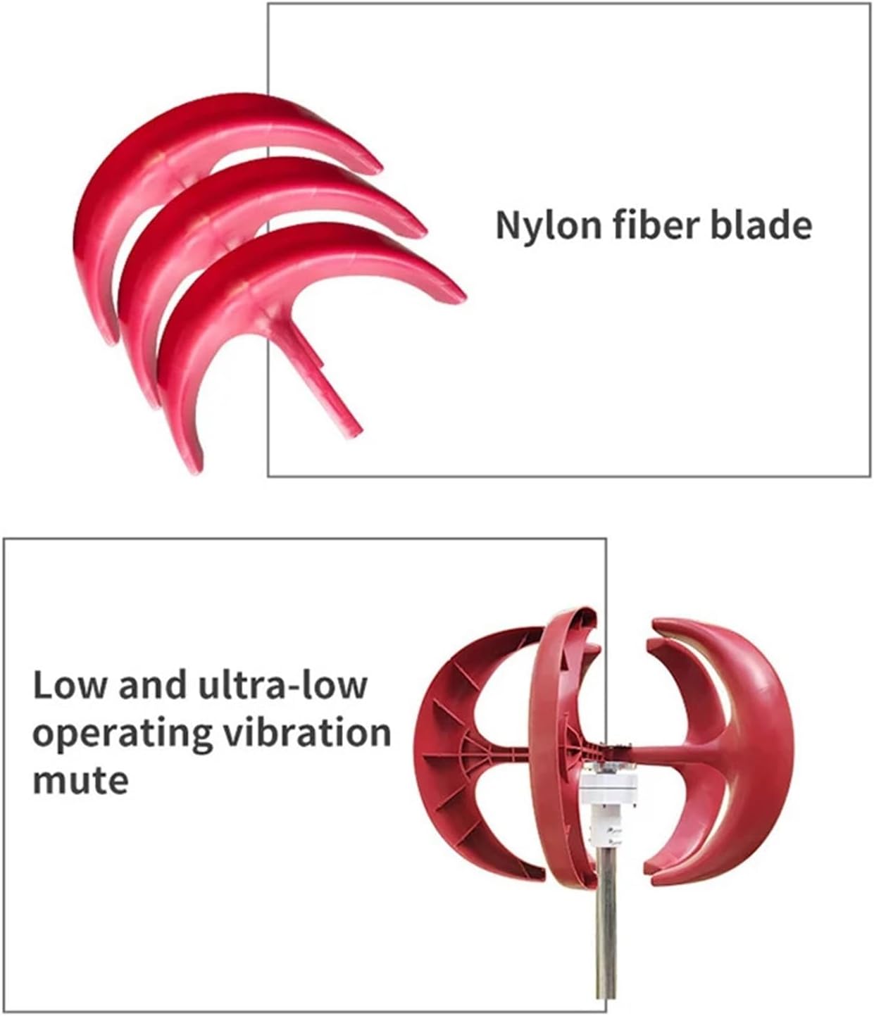 200W Wind Turbine Generator Kit, Vertical Axis Wind Turbine DC 12/24V Wind Power Turbines Generator 5 Blades Industrial Energy