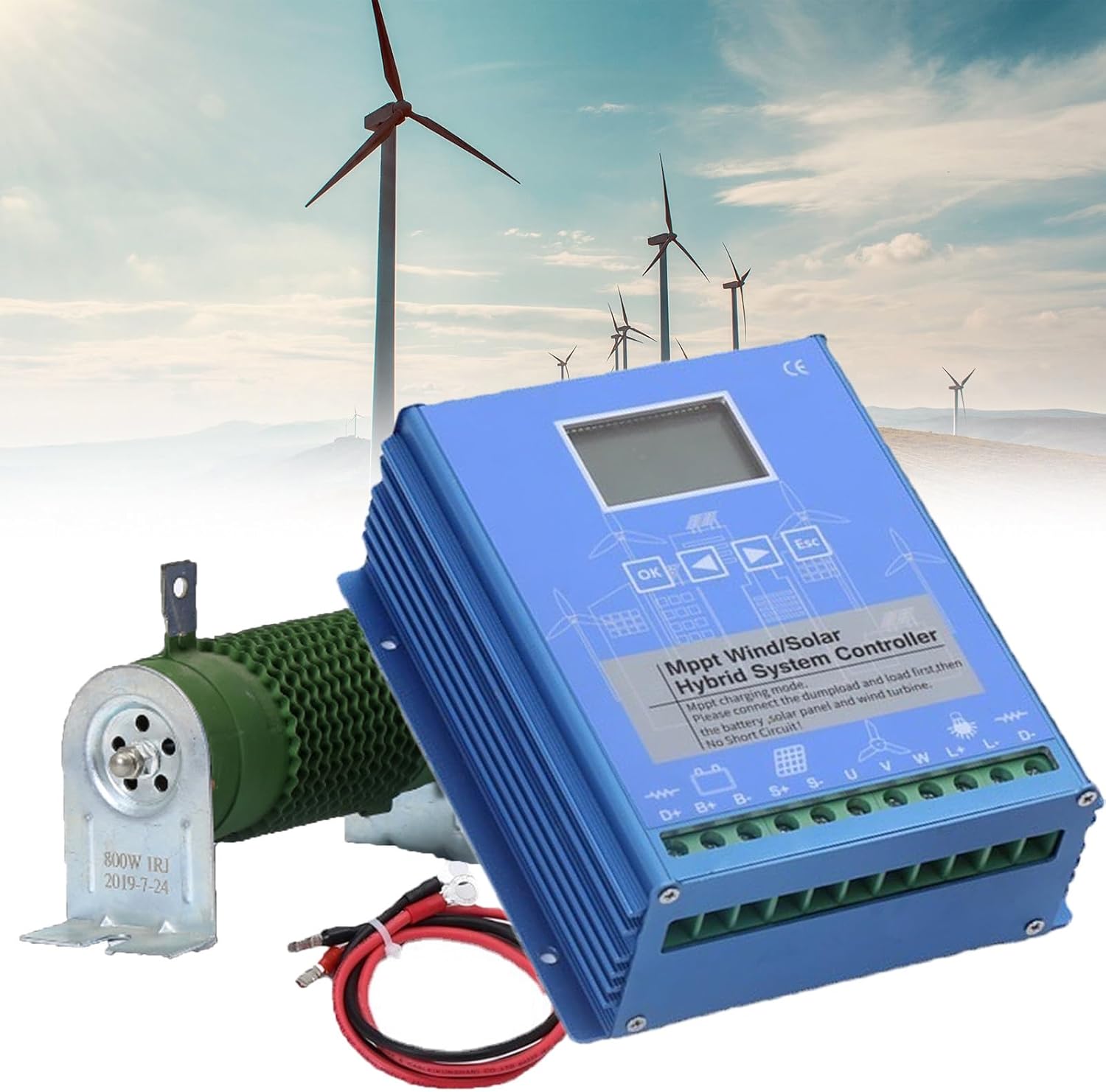 Efficient Hybrid Energy Controller - Auto Voltage & MPPT Boost for Solar/Wind (15000W)(24V)