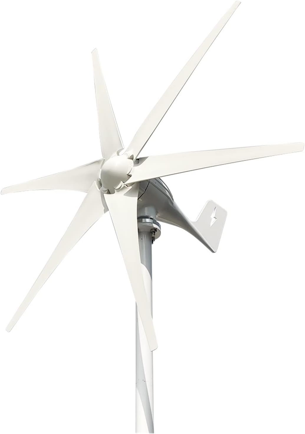 Wind Turbine, Small Wind Turbine Free Energy 3kw 3000w 48v 24v 12v 6 Blades with MPPT/Charge Controller Windmills RV Yacht Farm for Home Use(with Mppt Controller,12v)