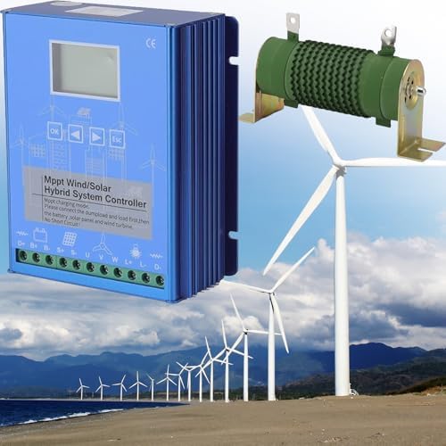Wind Turbine Solar Hybrid MPPT Charge Controller for Wind Turbine and Solar Panel with LCD Screen and Smart Charge Settings