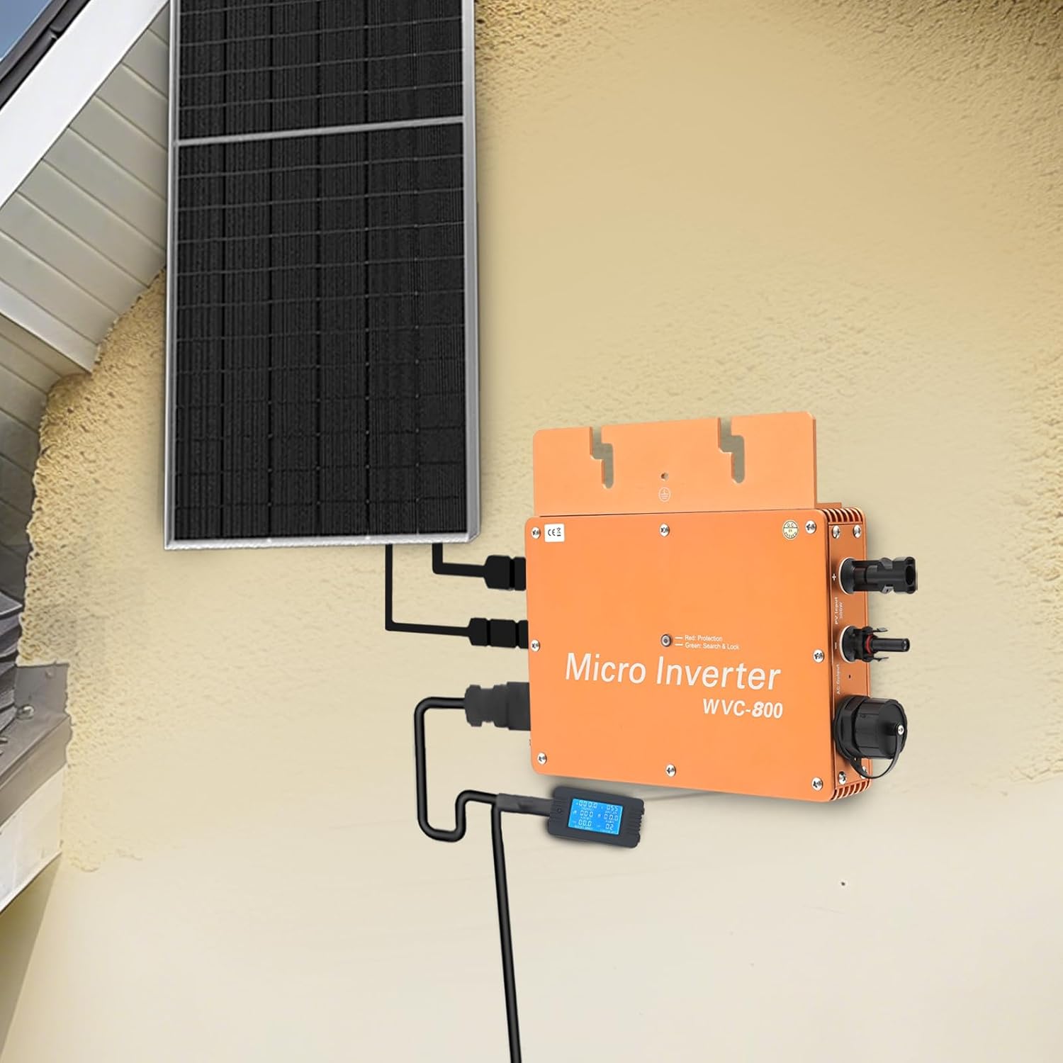 Solar Power Inverters Grid Tie Micro Inverter 800W Control Voltage Automatic Identification Solar Grid Tie Microinverter 120V 230V, Gold