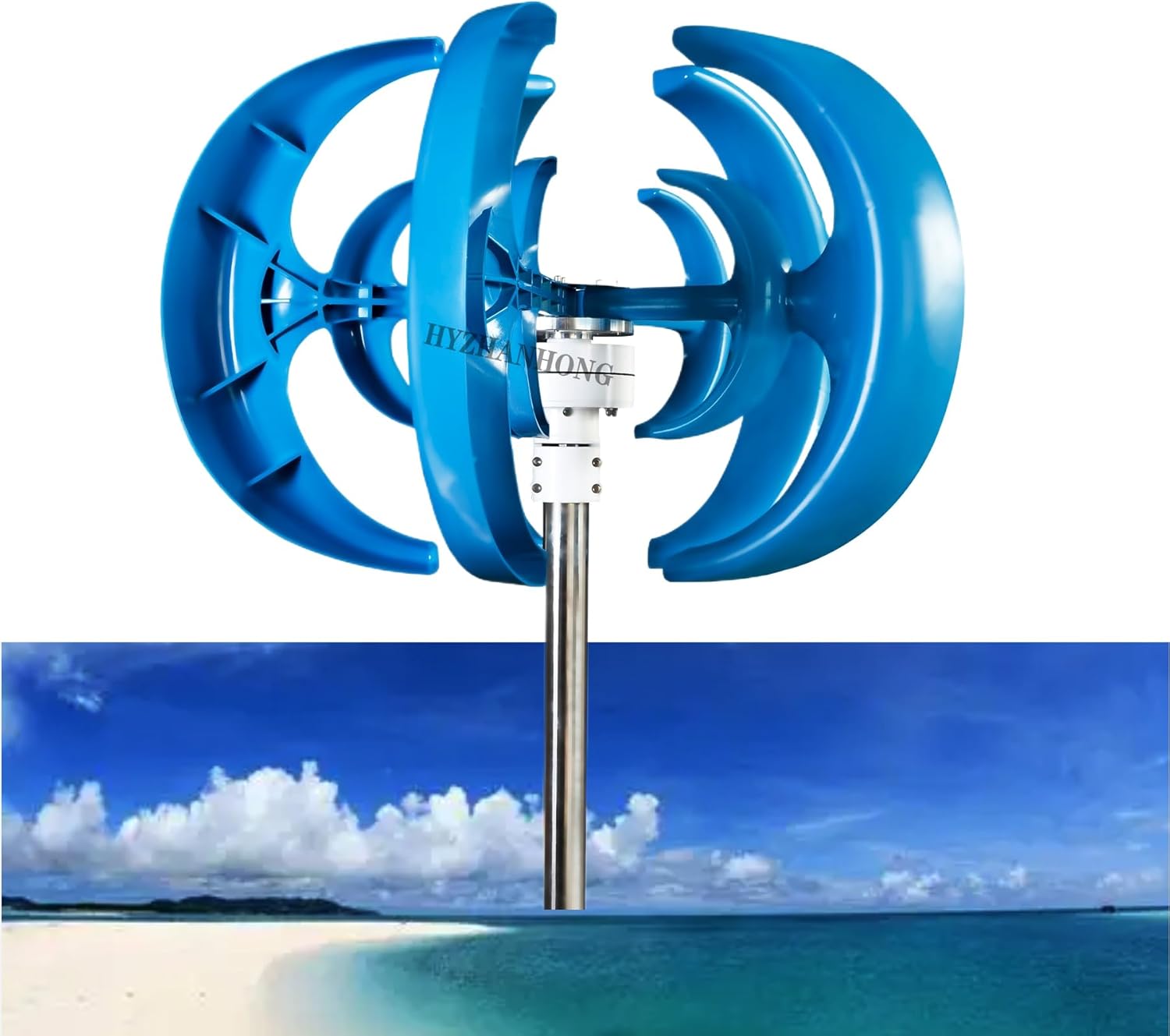 12000W Vertical Wind Turbine Windmill 220V Electricity Generation Off Grid Renewable Energy System with MPPT Charge Controlle(5 Blades)