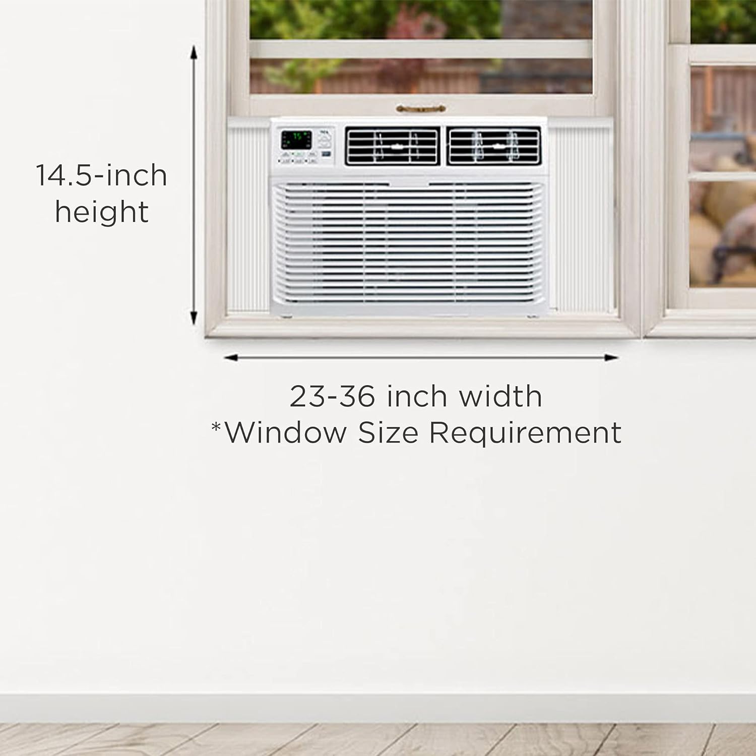 TCL Home 8,000 BTU Smart Window Air Conditioner, App & Voice Control, Energy Star, Cools Rooms up to 350 Sq. Ft., 3 Fan Speeds, Quiet, Multiple Modes, Remote Control (8W9ER1-A)