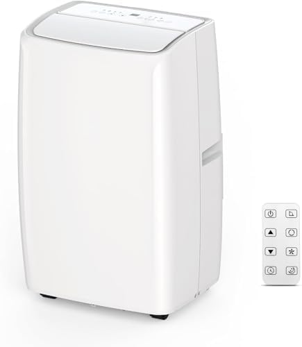 Portable Air Conditioners, 14000 BTU Energy Efficient AC Unit with Remote, 4-In-1 Cooling/Dehumidifier/Fan/Sleep Mode, Rapid Cooling for Spaces Up to 750 Sq.Ft for Bedroom and Office, Grey