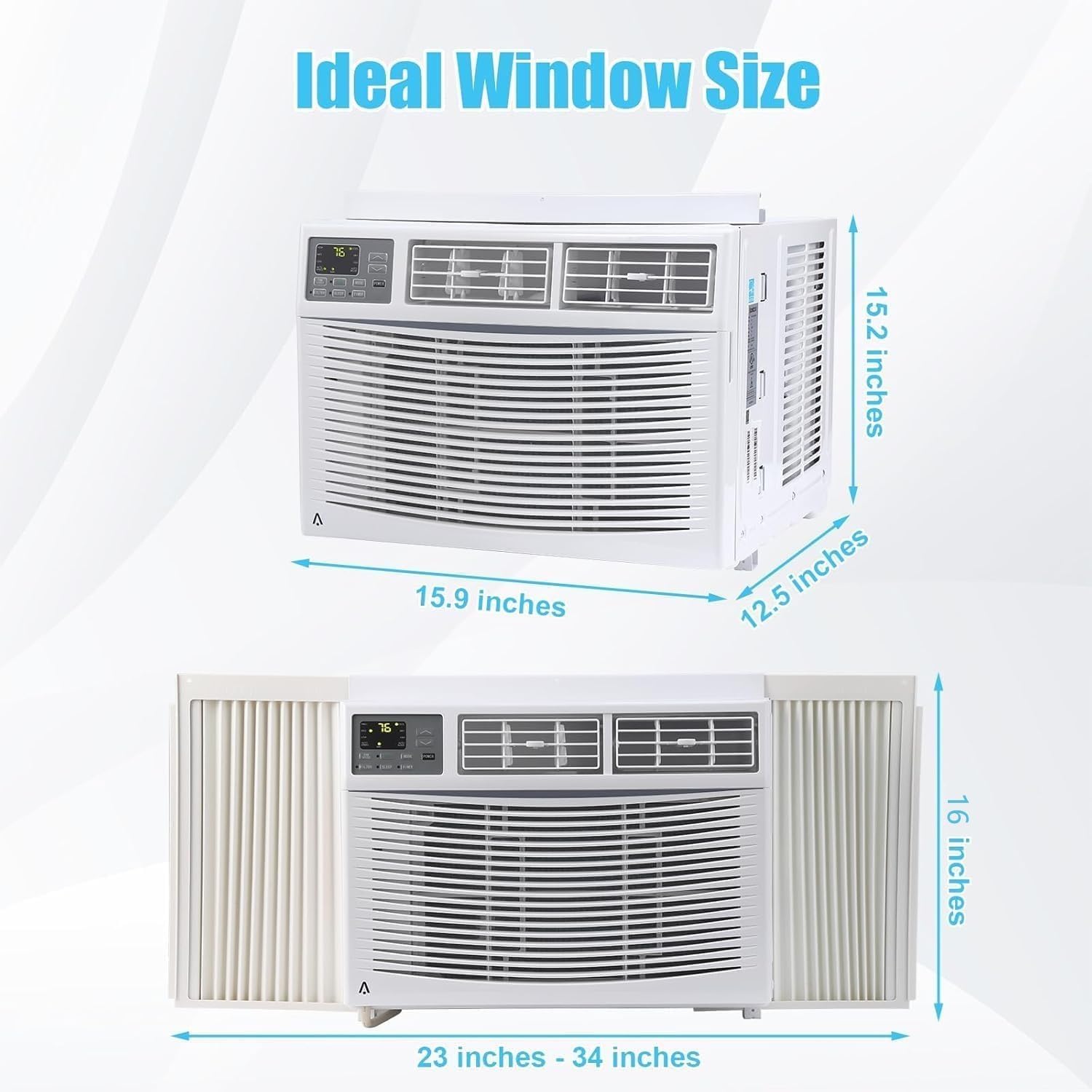 Window Air Conditioner - 12,000 BTU For Medium Rooms Up To 550 Sq Ft.,3-In-1 Fan & Dehumidifier Window AC Unit,Supports Remote Control Via Mobile Phone or Remote Control,White