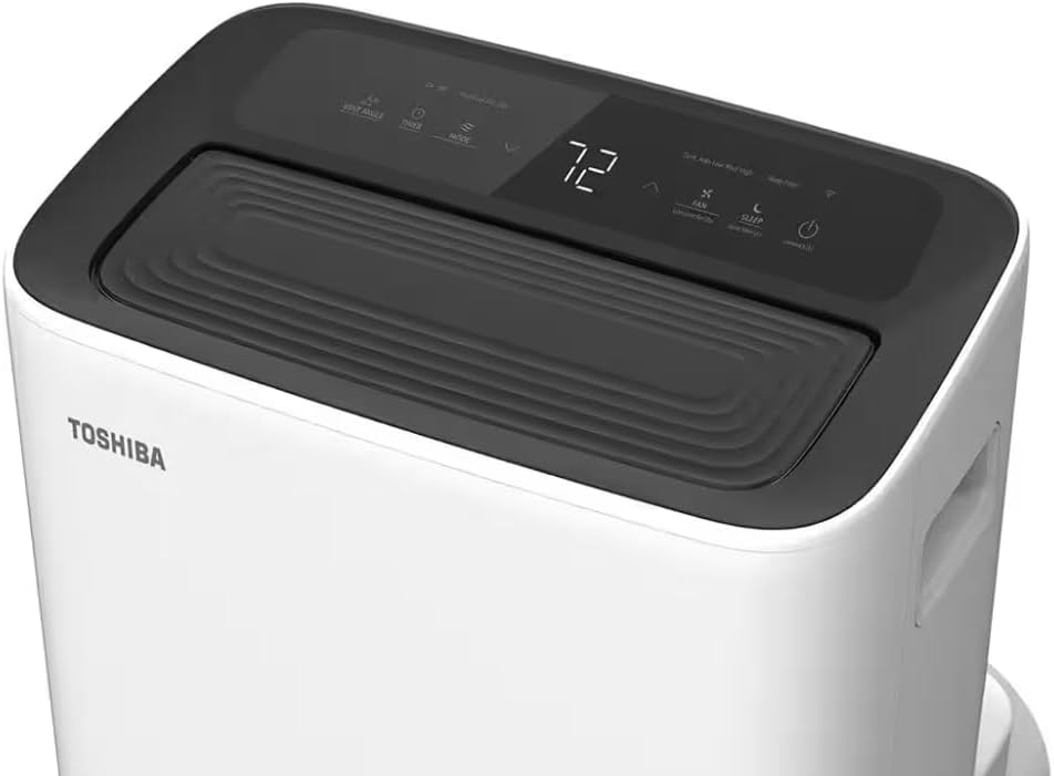 Toshiba PX0811CWRUFR 8,000 BTU (12,000 BTU ASHRAE) 115-Volt Smart Wi-Fi Portable AC, Cools & Dehumidifies Up To 350 Sq. Ft. - Certified Refurbished