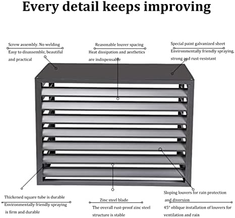 Aluminum Air Conditioner and Heat Pump Cover, Outdoor Plant Display Rack Storage Shelf, Mini Split Air Conditioner Cover for Outside Units, Outdoor Condenser Protective Cover Prevents Foliag