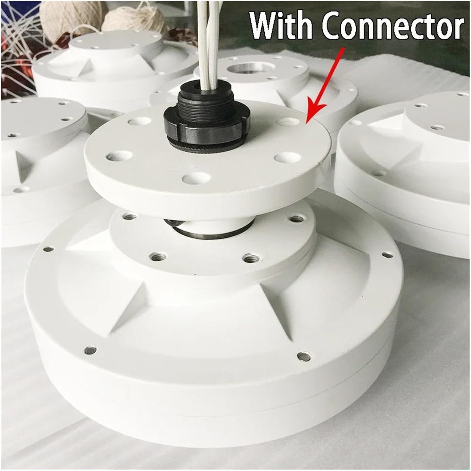 Wind Turbines, 3KW Low RPM Generator for Vertical Wind Turbine Windmill 3000W 12V 24V 48V Brushless Permanent Maglev Coreless Alternator(with Connector,12V_3000W)