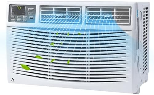 10000btu Window Air Conditioner Units with 3 Cooling Modes，115V Window Ac Units for Bedroom Fast Cooling 450 Sq.ft., Mini Air Conditioner with Remote, App Controlled