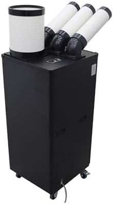 220V Industrial Air Conditioner Outdoor Air Conditioning Fan Equipment Three Tube 1000-1100m³/h Black