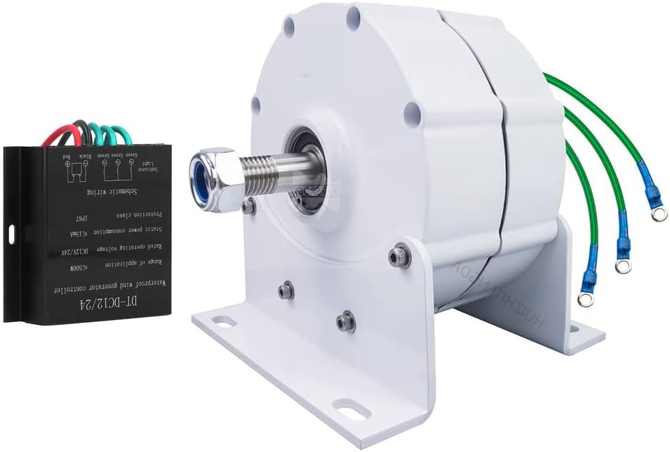 5000W-8000W 12V 24V Low Speed Gearless Permanent Magnet Generator AC Alternators Use for Wind Turbine Water Turbine(with Base)