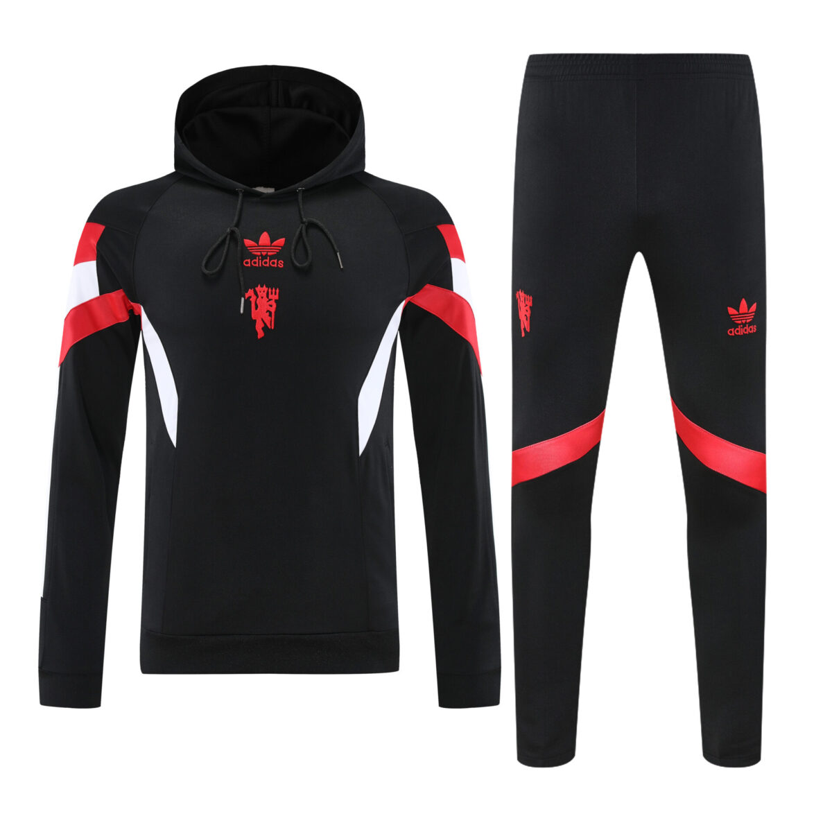 Conjunto manga larga Manchester United negro rayas - NewNow