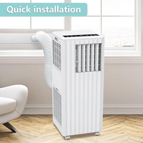 Portable Air Conditioners 8000 BTU, Remote Control AC with 24H Timer, Low Noise Energy Saving Cooling Unit for Bedroom, Office, Small Spaces 350 Sq. Ft, White