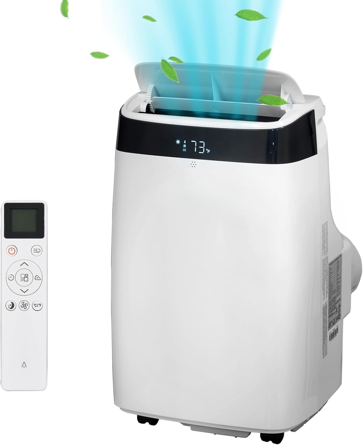 Portable Air Conditioner, 10000 BTU Portable AC Unit with Remote, Pipe Cools, Window kit up to 450 Sq. Ft for Home Office Dorms, White