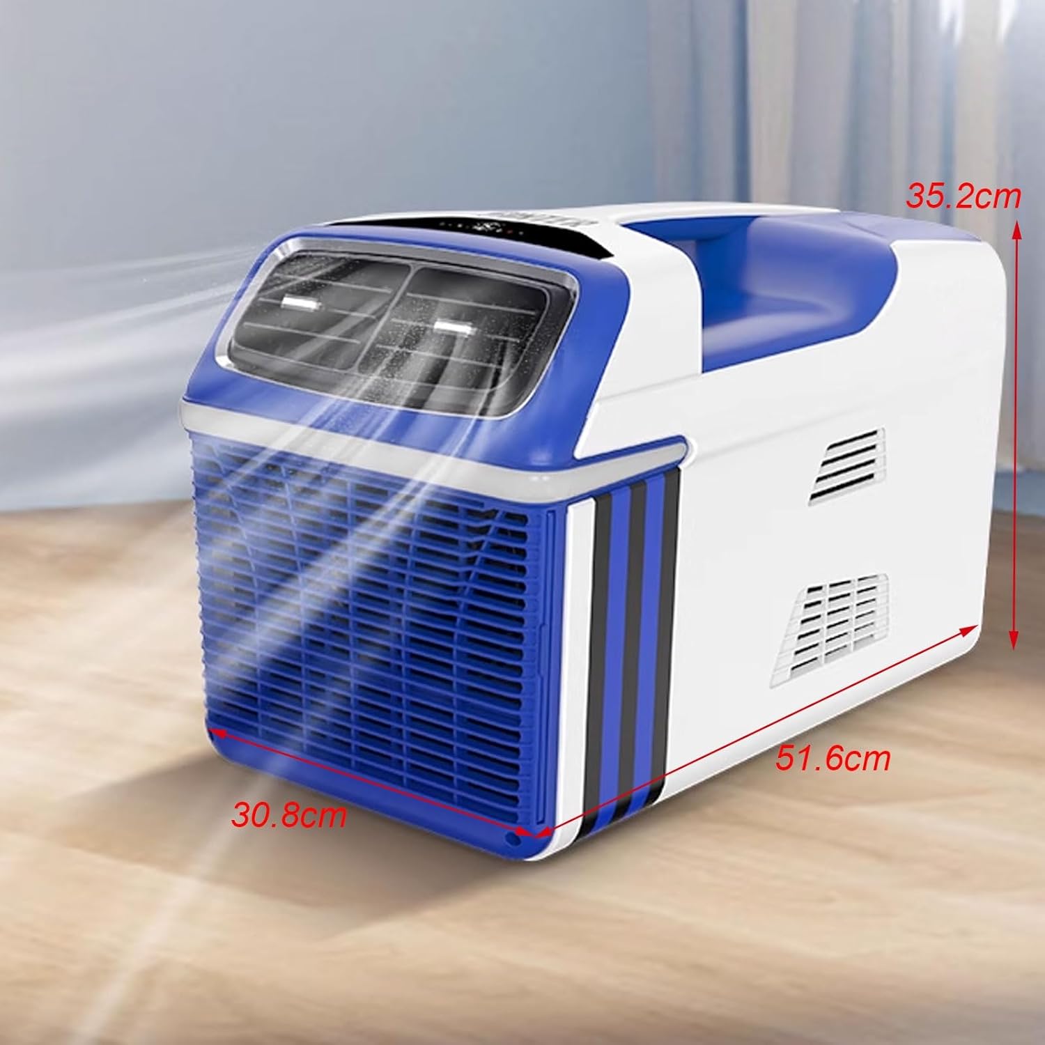 Personal Air Conditioner 4 in 1 Camping Ac Air Cooler for Room 4 Wind Speeds Low Energy Consumption with Touch Panel Top Handle Design for Home/Office 220v