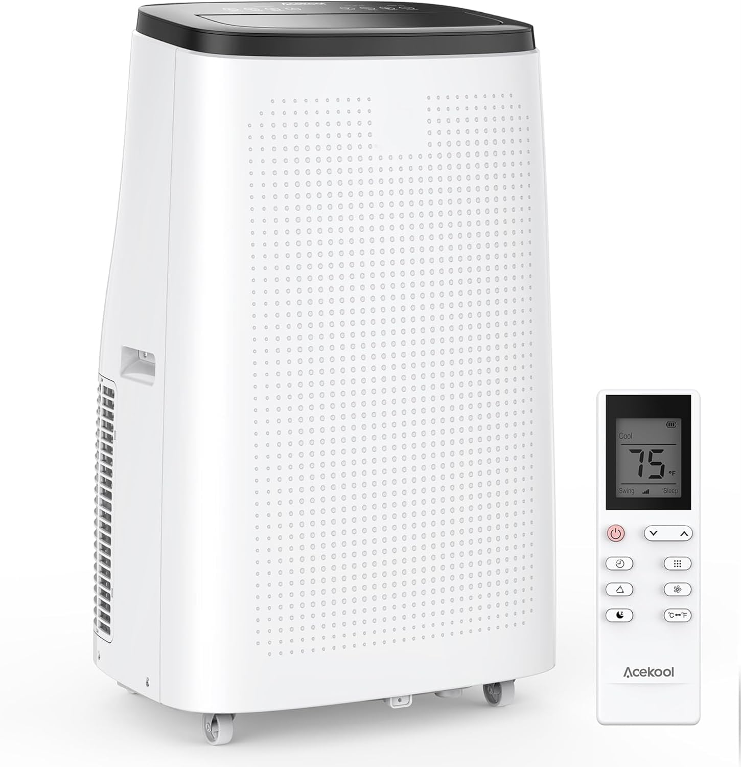 8,000 BTU Portable Air Conditioner with Cooling and Dehumidification – Ideal for 350 Sq. Ft., Remote Control for Convenience, and Easy Mobility