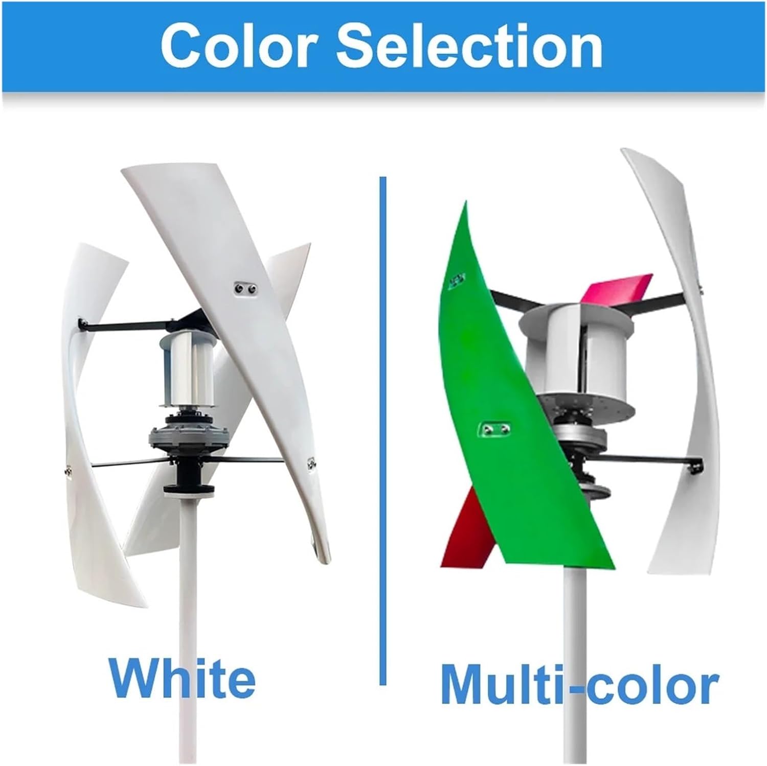 5KW Vertical Axis Wind Turbine Generator 24V 48V Low Noise Low Start Wind Speed Home Appliance for Off Grid System Output Industrial Energy(with Hybrid Charger,24V)