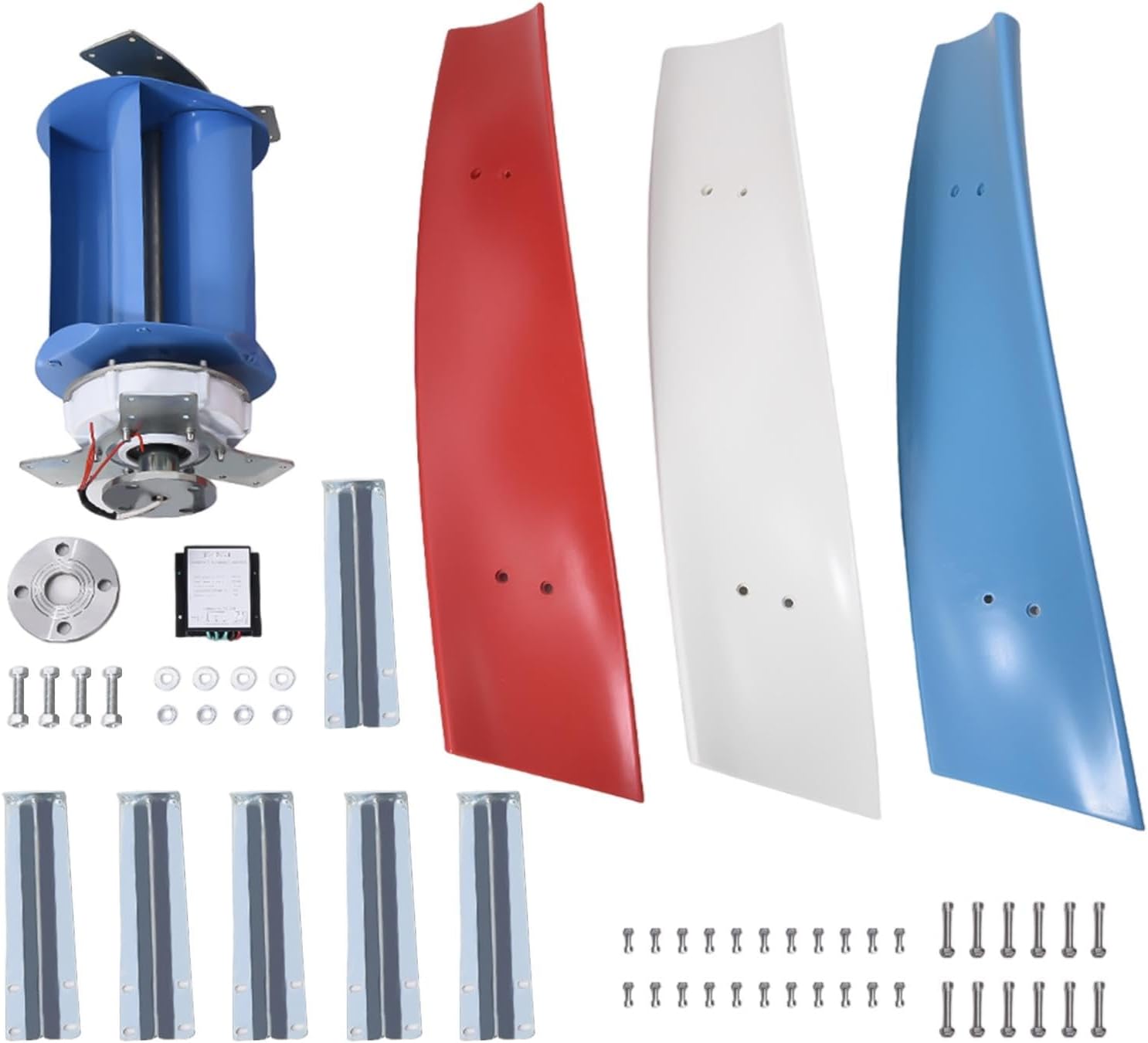 Home Wind Turbine | 3000W Vertical Wind Mill Turbine Generator Kit | 3 Leaves, Safe, Quiet Small Windmill for Home, Farm, RVs, Boats, Street Lighting